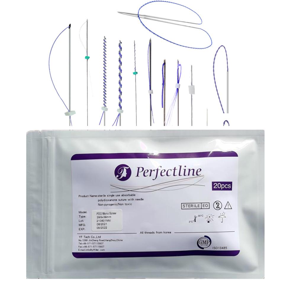 Perfectline PCL Thread Molding Cog Anchoring type W/L needle18G100MM(20pcs per pack)