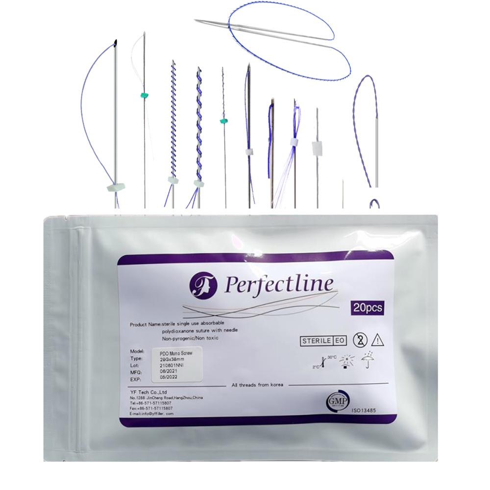 Perfectline PDO Thread VSORB double needle 21G110MM threads290mm(1pc per pack)